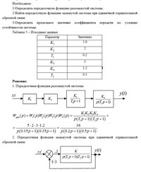 контрольная работа по ТАУ с решением